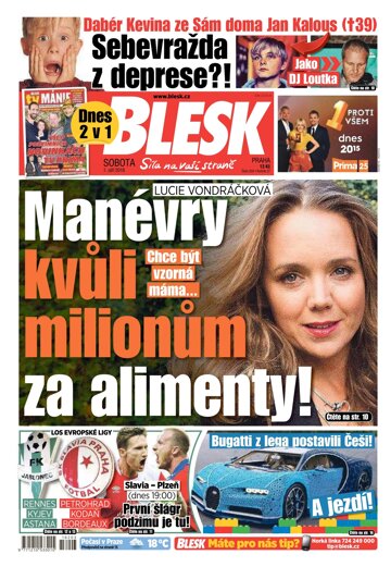 Obálka e-magazínu Blesk 1.9.2018