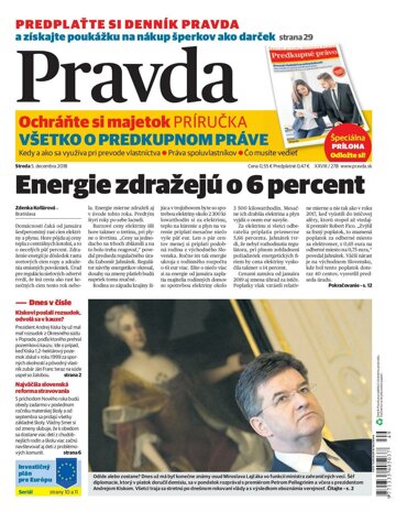 Obálka e-magazínu Pravda 5. 12. 2018