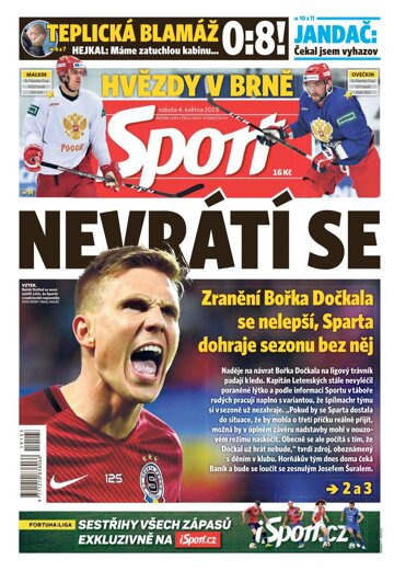 Obálka e-magazínu Sport 4.5.2019