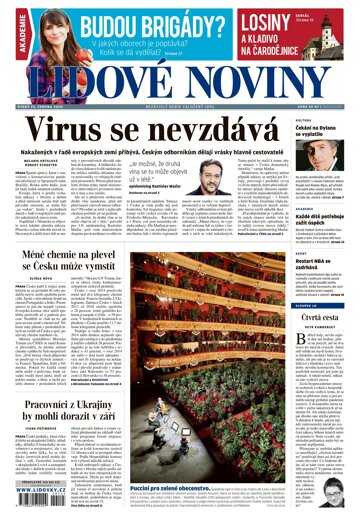 Obálka e-magazínu Lidové noviny 23.6.2020