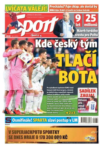 Obálka e-magazínu Sport 13.10.2021