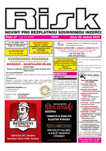 Obálka e-magazínu Risk 17/2022