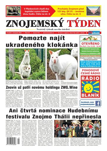 Obálka e-magazínu Znojemský týden 45/2025