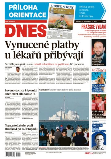 Obálka e-magazínu MF Dnes 15.11.2025