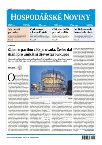 Obálka e-magazínu Hospodářské noviny 027 - 9.2.2026