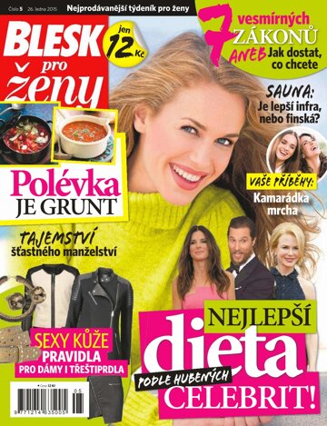 Obálka e-magazínu Blesk pro ženy 26.1.2015