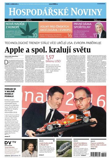 Obálka e-magazínu Hospodářské noviny 002 - 5.1.2016