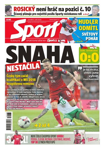 Obálka e-magazínu Sport 5.9.2016