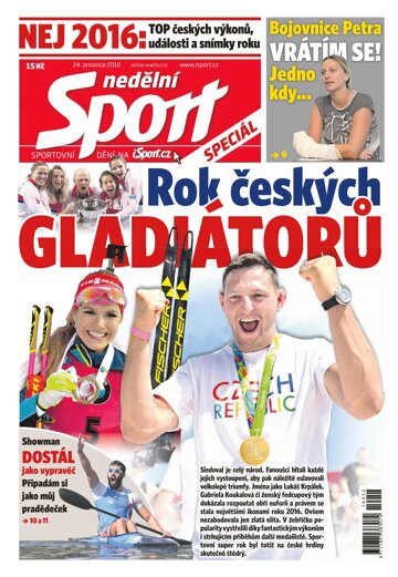 Obálka e-magazínu Nedělní Sport 25.12.2016