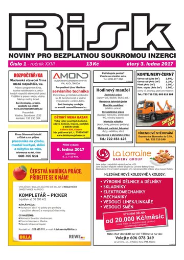 Obálka e-magazínu Risk 1/2017