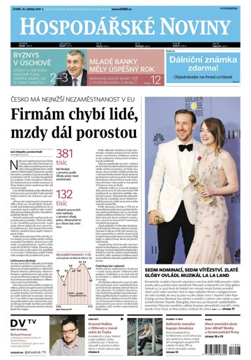 Obálka e-magazínu Hospodářské noviny 007 - 10.1.2017