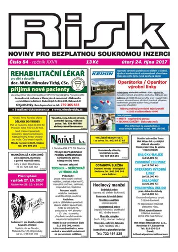 Obálka e-magazínu Risk 84/2017