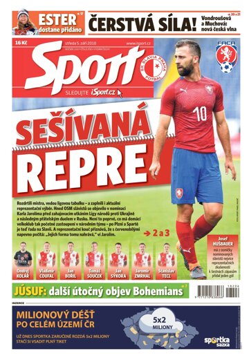 Obálka e-magazínu Sport 5.9.2018