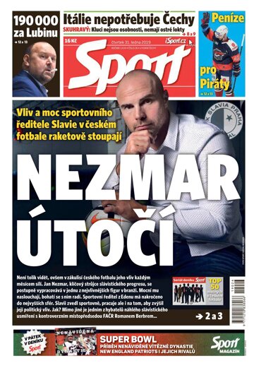 Obálka e-magazínu Sport 31.1.2019