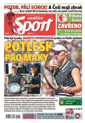 Obálka e-magazínu Nedělní Sport 9.6.2019