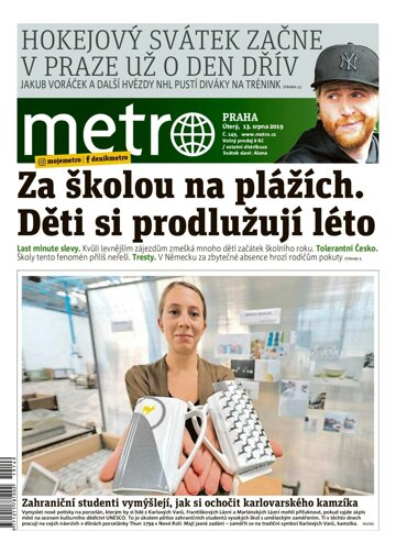 Obálka e-magazínu deník METRO 13.8.2019