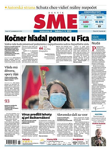 Obálka e-magazínu SME 2.5.2020