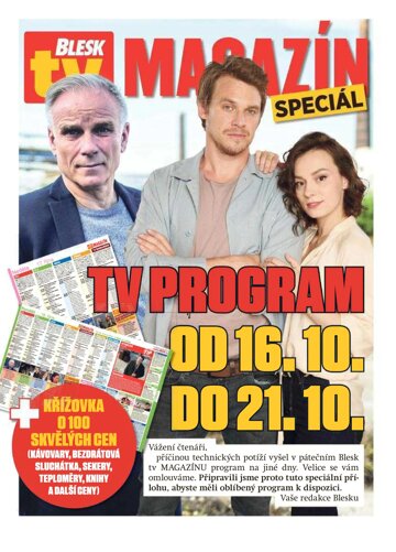 Obálka e-magazínu Blesk Tv manie 16.10.2021