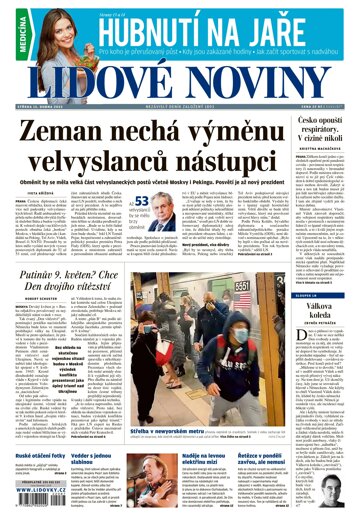 Obálka e-magazínu Lidové noviny 13.4.2022
