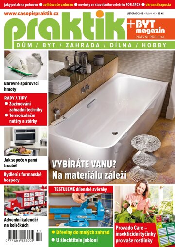 Obálka e-magazínu PRAKTIK & příloha Byt magazín 11/2015