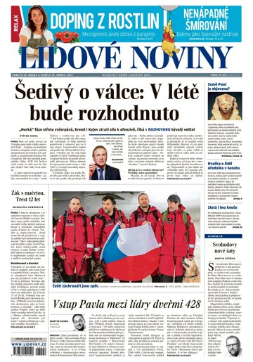 Obálka e-magazínu Lidové noviny 18.2.2023