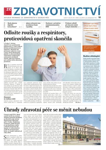 Obálka e-magazínu Ze Zdravotnictví 10/2022