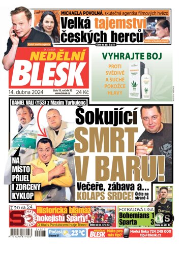 Obálka e-magazínu Nedělní Blesk 14.4.2024