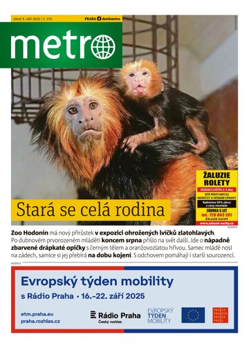 Obálka e-magazínu deník METRO 9.9.2025