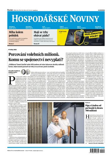 Obálka e-magazínu Hospodářské noviny 192 - 2.10.2025
