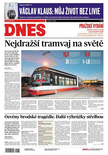Obálka e-magazínu MF Dnes 5.3.2015