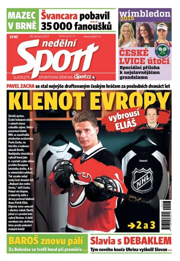 Obálka e-magazínu Nedělní Sport 28.6.2015