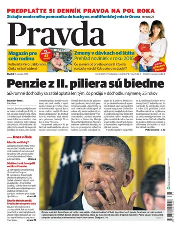 Obálka e-magazínu Pravda 7.1.2016