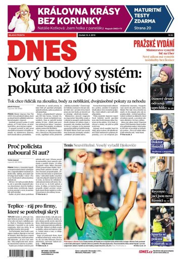 Obálka e-magazínu MF Dnes 14.4.2016