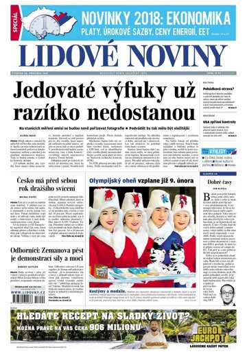 Obálka e-magazínu Lidové noviny 28.12.2017