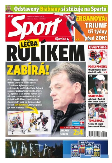 Obálka e-magazínu Sport 20.1.2018