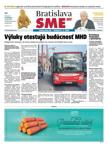 Obálka e-magazínu SME MY Bratislava 8/2/2019