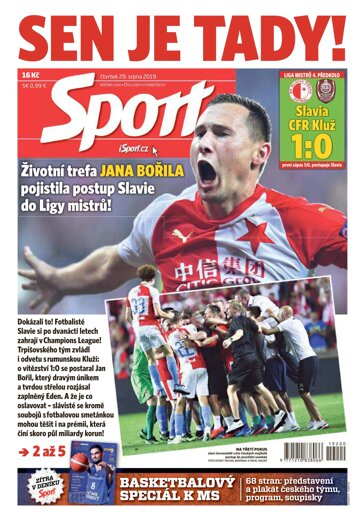 Obálka e-magazínu Sport 29.8.2019