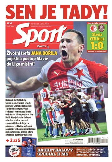 Obálka e-magazínu Sport 29.8.2019