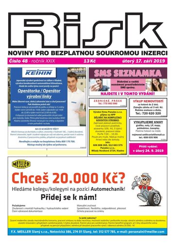 Obálka e-magazínu Risk 48/2019