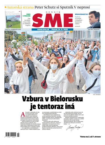 Obálka e-magazínu SME 14.8.2020