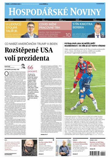 Obálka e-magazínu Hospodářské noviny 212 - 3.11.2020