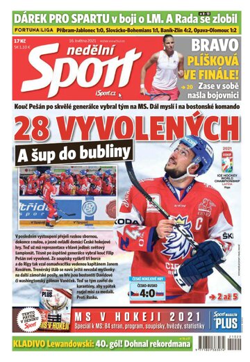 Obálka e-magazínu Nedělní Sport 16.5.2021