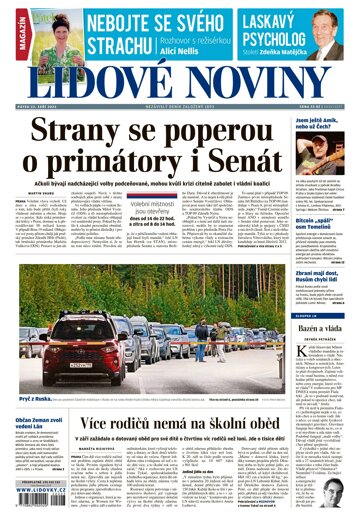 Obálka e-magazínu Lidové noviny 23.9.2022