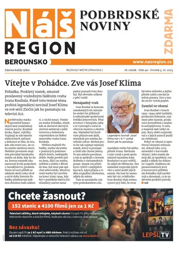 Obálka e-magazínu Náš Region - Berounsko 40/2023