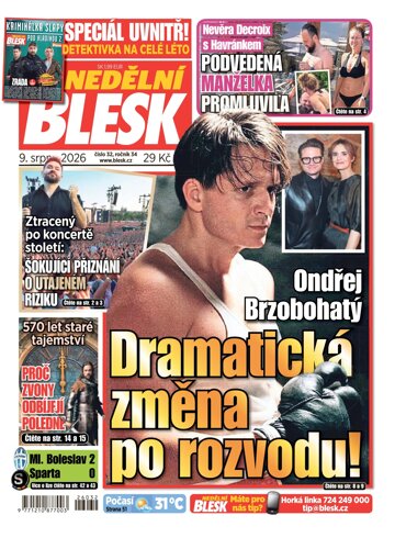 Obálka e-magazínu Nedělní Blesk 9.8.2026