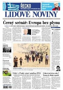 Obálka e-magazínu Lidové noviny 12.8.2014