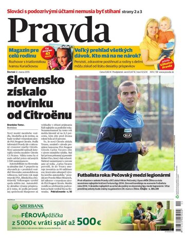 Obálka e-magazínu Pravda 12. 3. 2015