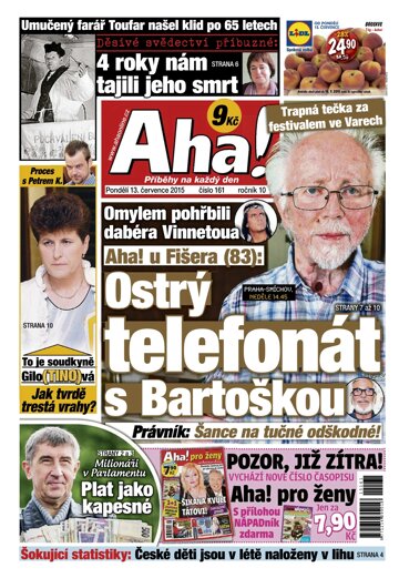 Obálka e-magazínu AHA! 13.7.2015