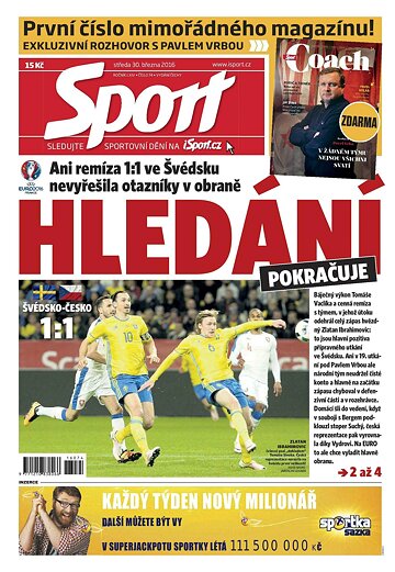 Obálka e-magazínu Sport 30.3.2016