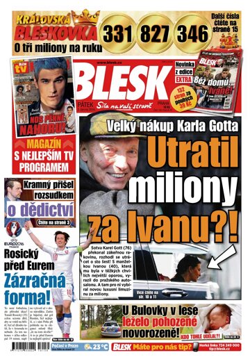 Obálka e-magazínu Blesk 3.6.2016